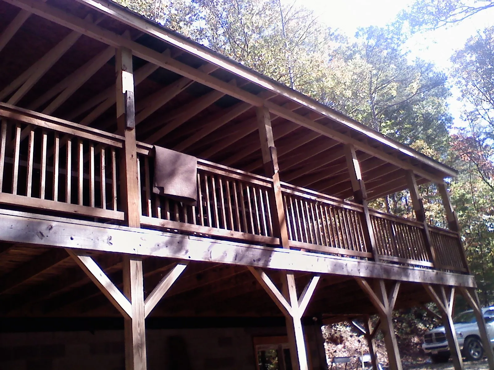 Timber framing under a new elevated porch and deck — Roof Leak Repair in George West by Roofing Brothers